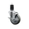 Service Caster 4'' Gray Poly Swivel 1-5/8'' Expanding Stem Caster with Brake SCC-EX20S414-PPUB-TLB-158 - alternate 1
